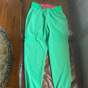 Figs Zamora  Green Scrub Pants XS petite